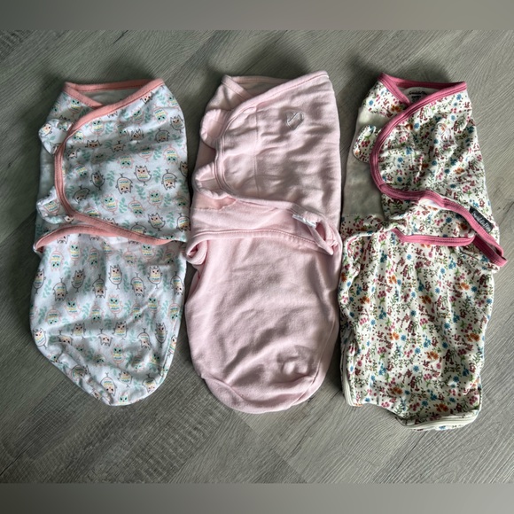 SwaddleMe Other - Set of 3 SwaddleMe Pink Patterned Swaddle Blankets